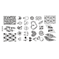 Miniatyrbillede 2 af 2: Rustfrit Stål Rektangulær Neglekunst Stemplingsplade DIY Manicure Trykning Billede Skabelon z15#