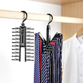 Miniatyrbild 4 av 5: Slipsförvaring med vikbara metallkrokar, multifunktionell organizer för platsbesparande design i garderoben, skrynkelfria slipsar, mångsidig användning, hållbar