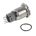 Pikkukuva 2 / 2: 1 kpl 16mm 1NO 1NC Liitäntä 12V Metalli LED Vaihdin Lukittava Painonappi