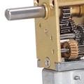 Miniatyrbild 5 av 8: Turbo Worm Växelmotor Mikroborste DC3V 4RPM 2 Axlar Mini Reducer med Fast Säte för Smartbil
