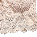 Miniatyrbild 4 av 7: Spets-BH Bralette Vadderad Plus Size Linne Underkläder Hudvänlig Andningsbar Lätt Vadderad BH Underkläder Hudfärg L