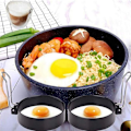 Miniatyrbild 2 av 5: Non-stick Äggring i Rostfritt Stål, Perfekt Storlek för Dina Matlagningsbehov, Högkvalitativt Rostfritt Stål, Non-stick och Läcksäker Äggform för