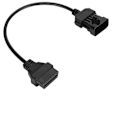 Miniatyrbillede 1 af 3: 10-polet til 16-polet OBD2 Diagnostisk Kabeladapter Stik Passer til Opel