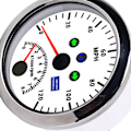 Pikkukuva 3 / 8: 85mm 0‑120MPH GPS-nopeussensori Mittarilla ja Kierroslukumittarilla 8000 RPM Ylinopeusvaroittimella LCD Punainen Taustavalo 12V/24V Autolle Veneelle ATV:lle Valkoinen