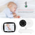Miniatyrbilde 7 av 8: 3,5 tommers TFT Babykamera Digital Nattsyn Temperatur Sensor Visning med Myk Musikk 100‑240VEU Plugg