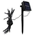 Miniatyrbild 1 av 7: 2 Meter 20 LED-lampor Solcellsdriven Ljusslinga Varmvit Utomhusdekorationslampa