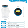 Miniatyrbild 2 av 5: Smart Sparlösning, Transparent Digital Spargris, Automatisk Mynträknare Med Tydlig LCD-skärm, Perfekt För Att Lära Ut Finansiell Utbildning Till