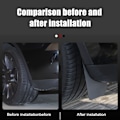 Miniatyrbilde 7 av 8: 4 stk. Bil Mud Guards Foran Bakhjul Svart Mud Fender Erstatning for Tesla Model Y 2021‑2023