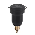 Miniatyrbillede 2 af 6: 12V-24V Motorcykel USB Port Strømadapter Stik med LED Display EU Stik Sort