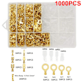 Miniatyrbillede 7 af 8: 1000 stk. Han-Hun Klemforbindelser Spade-terminaler Isoleret 2.8 4.8 6.3mm Guld