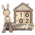 Miniatyrbillede 2 af 2: Sød Tegneserie Hus Kanin Kalender Dekoration Ornament til TV Skab Bryllup Stue Soveværelse Dreng Kanin