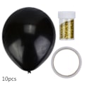 Miniatyrbillede 2 af 2: 12 tommer DIY Latex Balloner Konfettiprydede Dekorationsballoner Til Fødselsdagsfest (Sort)