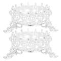Miniatyrbillede 2 af 5: Neglepenholder Negle Retro Præget Krone Penholder Lysbehandling Pen Opbevaringsstativ 2stk Sølv