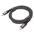 USB C till USB C-kabel, PD3.1 Snabbladdning, 240W USB C till USB C, Stöder 480 Mbps dataöverföring med ESafety-chip, Slitstark nylonflätning och