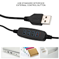 Miniatyrbilde 5 av 8: USB-ladbare bordlampe med dimmefunksjon, leselys for studier, øyevern, klipslampe