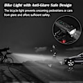 Miniatyrbild 7 av 8: Cykellampset, USB-laddningsbart cykellampset LED-cykel