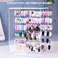 Miniatyrbillede 1 af 8: Akryl Neglekunst Display Stativ Magnetisk Adsorption Neglespids Gel Polish Display Bræt Holdere