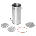 Miniatyrbillede 2 af 2: 10L Rustfrit Stål DIY Ekstern Akvarium Filter Spand Tønde Cirkulation Vandrensningsudstyr