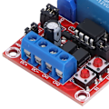 Miniatyrbild 5 av 8: Relämodul 2 Kanaler Knapp Självlåsande Interlock Hög Låg Nivå Trigger med Switch Ljus 12V