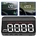 Miniatyrbilde 1 av 8: HUD-skjerm Universal OBDII Overspeed Alarm Vindrute Projektor Head Up Meter Vanntemperaturmåler for Bil
