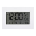 Miniatyrbild 2 av 2: Baldar LCD-bakgrundsbelyst display Multifunktionell digital väckarklocka Termometer Kalender (Vit)