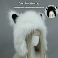 Miniatyrbild 5 av 5: Katt Djur Tema Luva Mössor Öronlapp Mössor Vinter Mjuk Fluffig Plu