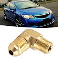 Miniatyrbillede 5 af 8: 4 AN til 1/8 NPT Fitting 90 Graders Messing Han-Gevinde Albue Slange Adapter Antikorrosion