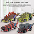 Pikkukuva 1 / 2: 6 kpl Vetoautoja Dinosaurus-teemaisella, Erittäin Realistiset Dinosauruslelut, Interaktiiviset Taaperon Dinosaurusajoneuvot 4-6-vuotiaille