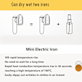 Miniatyrbilde 8 av 8: 80ml Vått og tørt strykejern Mini håndholdt strykejern Bærbar klesstryker Elektrisk strykejern for husholdning EU-plugg 220-240V