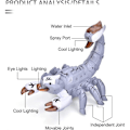 Miniatyrbild 4 av 5: Interaktiv Drakleksak, Programmerbar T-rex Leksak med Realistiska Benrörelser och Vattendimma från Svansen, Snabb och Responsiv för Barnleksaker