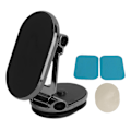 Miniatyrbillede 2 af 8: Magnet Telefonholder til Bil Magnetisk Montering 360° Rotation Universal Instrumentbræt Telefonholder til Køretøj Sort