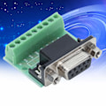 Miniatyrbilde 1 av 8: DB9 Hunn Terminal Breakout Board 9 Posisjoner Skrue Adapter for RS232 RS485 Kontakt