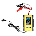 Miniatyrbillede 2 af 8: Intelligent Batterilader 12V/12A 24V/6A 7-trins Opladningspuls Reparation til Bil Båd Gul Sort EU Stik 100‑240V