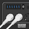 Pikkukuva 7 / 8: Monitoiminen USB-virtapalkki, liekinsuojattu älykäs pistorasiapalkki EU-pistoke 110‑250V kotiin ja autotalliin