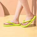 Miniatyrbilde 5 av 8: Flip Flops for Kvinner - Flattsandaler i Søte Farger - Utendørs Klips-Flip Flops for Sommeren - Lysegrønn 38/39