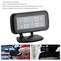 Miniatyrbillede 7 af 8: Trådløst Dækpressionsovervågningssystem LCD Display Monitor Bil TPMS med 4 Sensorer