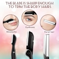 Miniatyrbild 2 av 8: Eyebrow Razor, 11 i 1 Eyebrow Kit, Multipurpose Exfoliating Tool Face Razor för kvinnor, inklusive ansiktstrimmerrakapparat, ögonbrynsborste, sax,