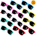 Miniatyrbilde 2 av 8: Barnesolbriller Party Favors i bulk, 12Pack Neon Solbriller for barn, gutter og jenter, Summer Beach, Pool Party Favors, Morsomme gaver, Party Leker, Goody