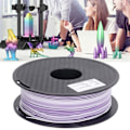 Miniatyrbillede 1 af 8: 3D Printer PLA Filament Dobbelt Farve Lilla Hvid Pæn Ledningsføring Glat Udskrivning Silkeglans Printer Filament