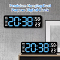Miniatyrbild 5 av 5: Digital LED Väggbordsklocka, Stor LED-display med Automatisk Ljusstyrkedämpare, Multifunktionell Digital Timer för Studierum, Restauranger och