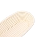Miniatyrbild 3 av 5: 25cm Brödjäskorg Set Oval Naturlig Rattan Surdeg Jäskorg Deg Skrapa Tyg Foder Borste