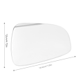 Miniatyrbilde 6 av 8: Ytre bakspeilglass Høyre Side Selvklebende Erstatning for Opel Astra H 2009‑2011