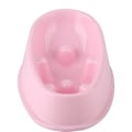 Miniatyrbillede 2 af 2: Hundemadsskål med Anti-Gulp Design, Skridsikker, Langsom Spisning (Lys Rosa S)