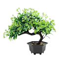 Pikkukuva 1 / 5: Keinotekoinen ruukkukasvi sisustukseen, Bonsai-simulaatio kukkaruukku kotiin ja toimistoon (Vihreä)