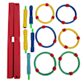 Miniatyrbillede 2 af 2: Børne Quoits Sæt Hånd-Hjerne Koordination Udvikling Legetøj Ringkast Sæt til 4~6 Børn Quoits