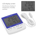 Miniatyrbillede 7 af 8: CTH‑609 Digital Termometer Hygrometer Væghængt Temperatur Luftfugtighedsmåler til Hjem Farm Drivhus