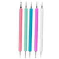 Miniatyrbillede 2 af 7: 5 stk. Bærbare Akryl Dobbelt Hoved Dotting Pen DIY Rhinestones Bead Picker Maleri Pen Farve 5 stk. / Sæt
