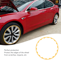 Miniatyrbild 8 av 8: 4 STK Fälgsäkerhetsring Repskydd Universal Passform Ersättning för Tesla Model 3 2017 till 2023 18-tums Hjul Gul