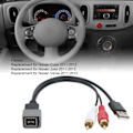 Miniatyrbillede 7 af 8: Bilradio USB Port Bevaringskabel USB Input Adapter Udskiftning til Nissan Cube Juke Versa