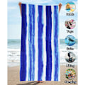 Miniatyrbild 3 av 5: Mikrofiber Strandhandduk, Snabbtorkande Sandfri Absorberande Kompakt Mjuk Pool Sim Resehanddukar, Färgstark Design för Oförglömliga Reseupplevelser